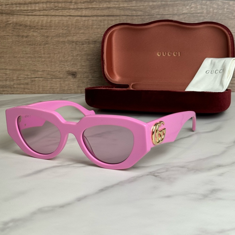 NEW GUCCI GG1421S 004 PINK WOMEN SUNGLASSES GUCCI